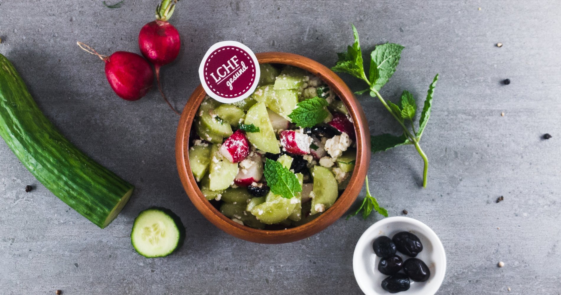 Rezept Low Carb: Gurken-Radieschen-Salat - LCHF-gesund.de