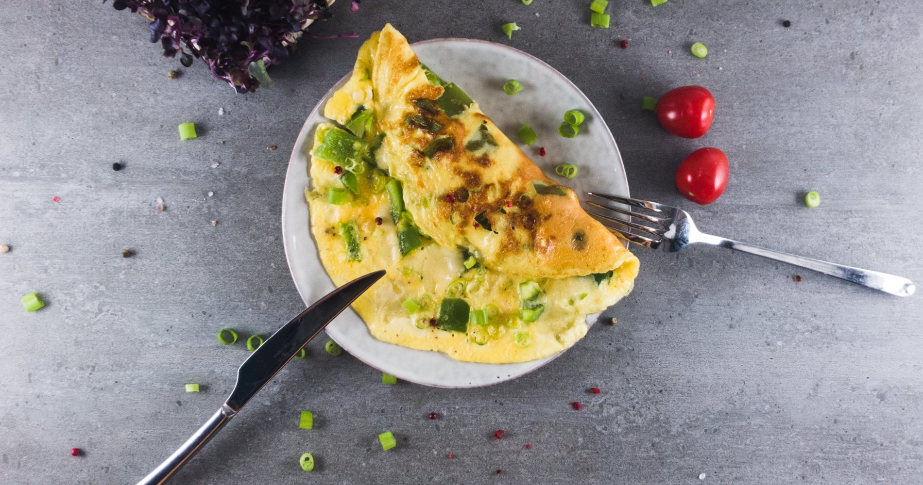 Rezept Low Carb: Sahniges Paprika-Omelett - LCHF-gesund.de